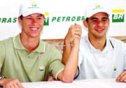 Sperafico and Pizzonia at the Petrobras Jr 2001 driver launch